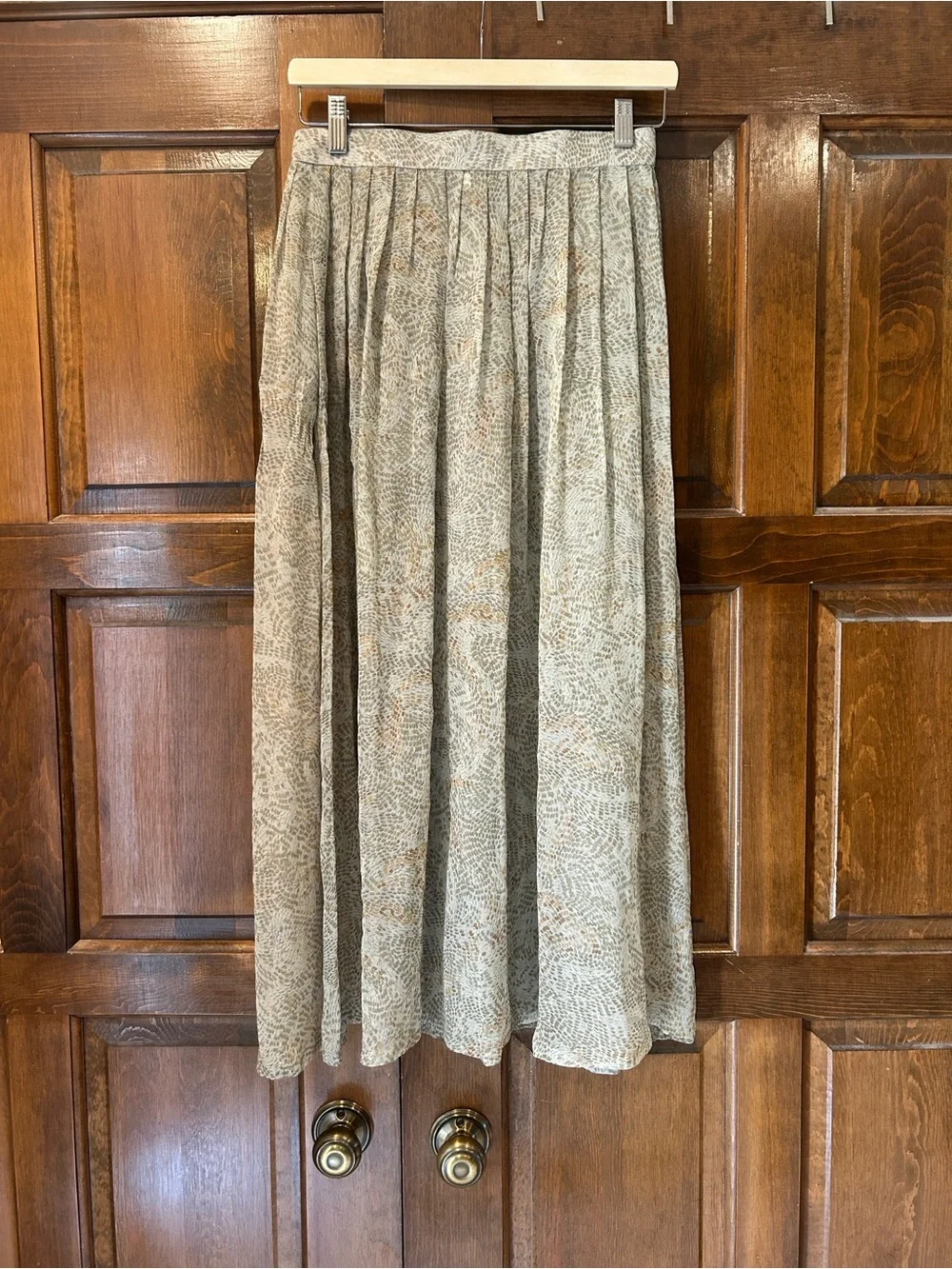 NWT Christian Aujard Size 6 Silk‎ Skirt Sheer Patterned Maxi Pleated Luxury
